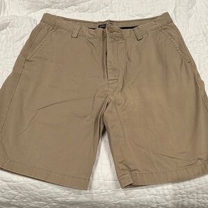 Nautica Tan Flat Front Men Shorts